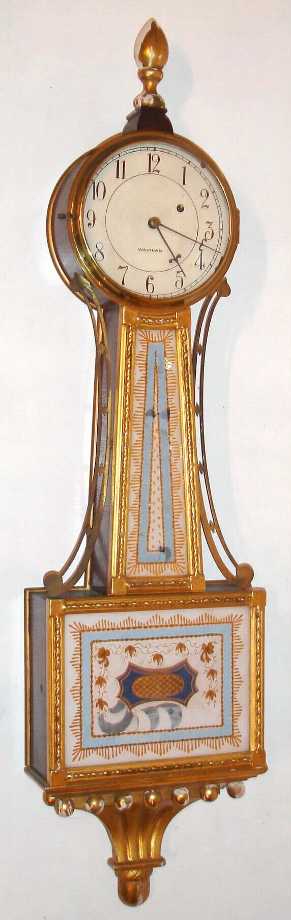 Waltham Clock and Watch Co, Waltham Mass. presentation banjo, with E. Howard and Co. premium movement with maintaining power, C.1930 (not the first such example we have come across), from the Moodie collection, this clock was acquired by Mr. Moodie around 1950. — Antique Clocks Price Guide