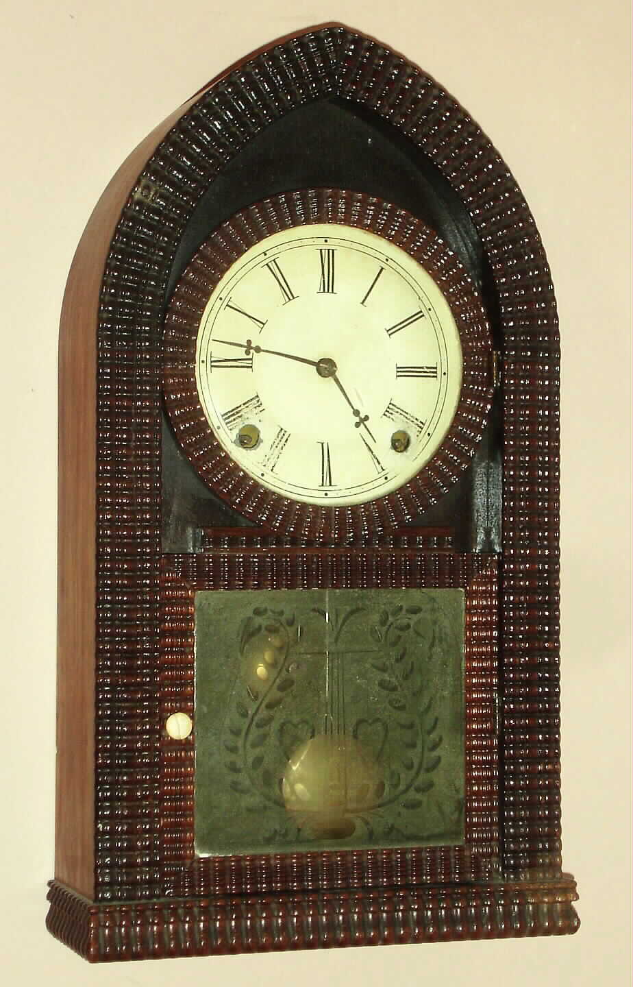 E. N. Welch, Bristol, Conn, full ripple beehive 8-day with nice full label, c.1865 — Antique Clocks Price Guide