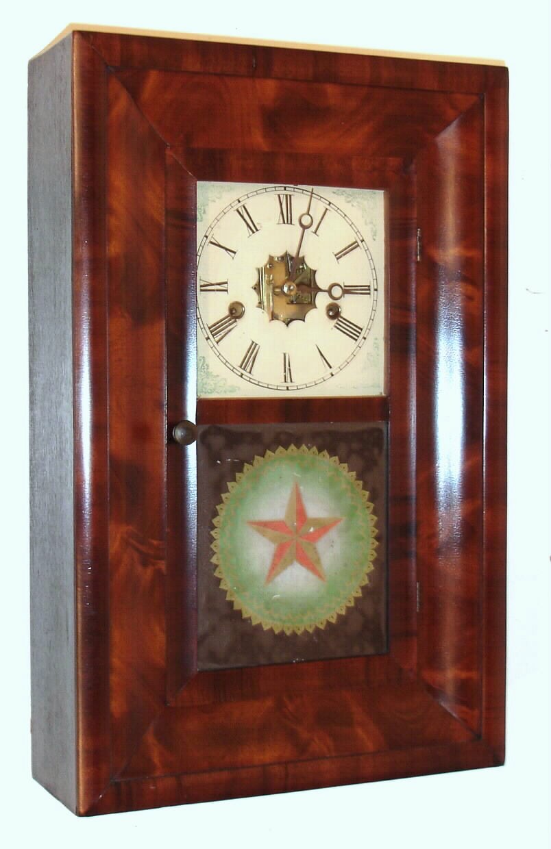 New Haven Clock Co., Conn. 30-hour time and strike rosewood mini OG clock, C.1881. — Antique Clocks Price Guide
