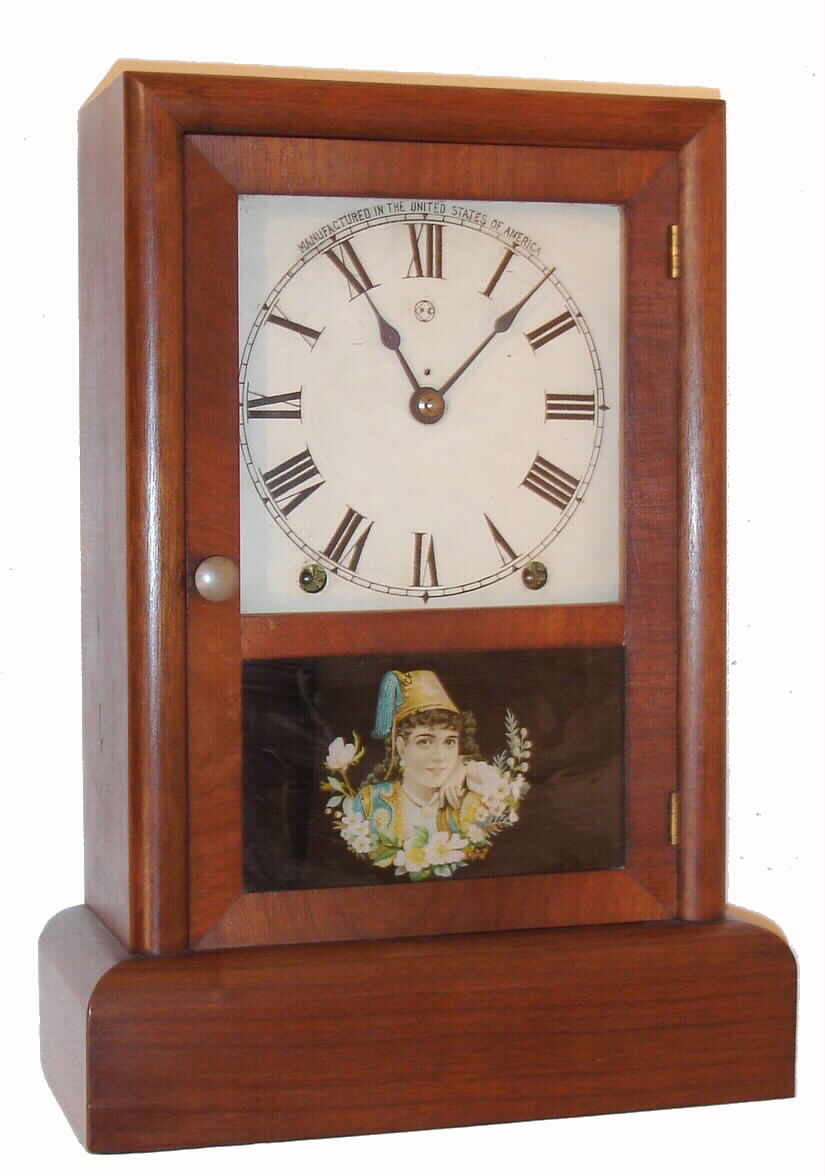 Seth Thomas, Thomaston Conn., 8-day time and strike mahogany cottage clock, C.1880. — Antique Clocks Price Guide