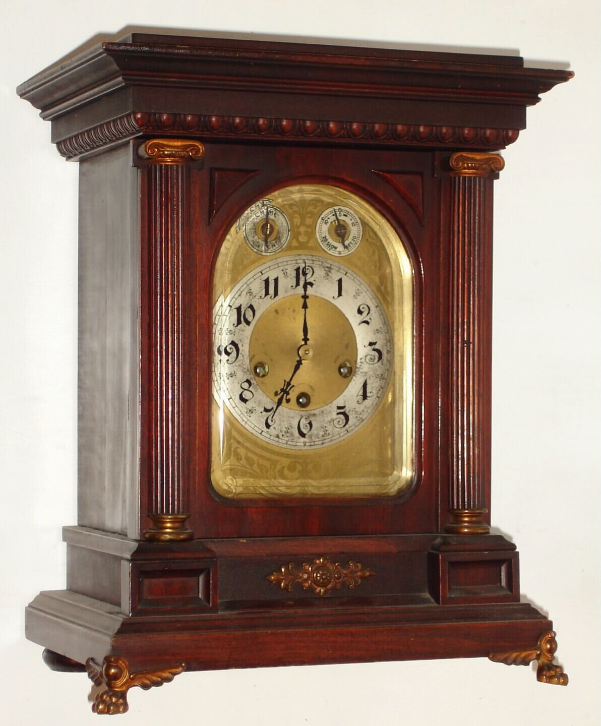 Junghans, German, 8-day Westminster chime bracket clock, chiming the quarters on 4 rods. Hour is struck on a separate deeper toned rod, c1900 — Antique Clocks Price Guide