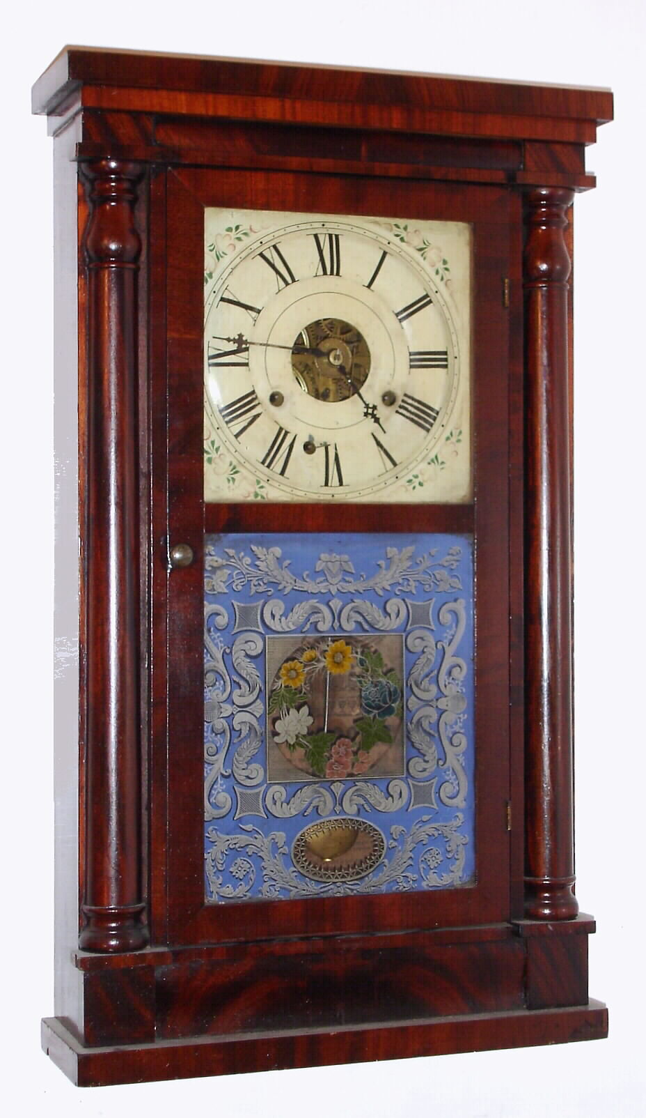 R. E. Patterson and Co., Toronto, Canada West, C. 1850, 30-hour time/strike/alarm weight driven column and cornice shelf clock. — Antique Clocks Price Guide