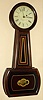 E. Howard and Co., Boston, "No. 3 Banjo", weight driven wall clock, 8-day, in a rosewood grained cherry case, and with reverse painted tablets. C.1860.