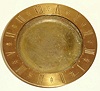 Gubelin Swiss turtle mystery clock in brass with spring wound mechanical movement telling time via turtle (missing) in pond pointing to chapter ring, c1935