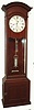 Seth Thomas Clock Co., floor standing precision regulator, with variant No. 68 movement, dated April 25th, 1892, No. 94, and having cut pinions, maintaining power, new style click with tail for let down, mov't nicely signed and with date, also mercurial pendulum, The well made mahogany case with rubber dust gasket for the full length of the door, original hardware including nickel plated winding key. This clock came from the Clark and True Jewelry store of Middletown, Conn.