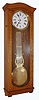 Waterbury Clock Co. regulator, time only movement with grid iron pendulum now in Standard Electric oak wall case with sweep second's hand, movement c1890, 8-day