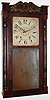 George Marsh, Bristol, Conn. 8-day wooden-works hour-striking stenciled column and splat shelf clock. C.1830.