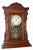 Gilbert Clock Co, Winsted, Conn., "No. 3205" from "Jewel Set", 8-day time and strike oak kitchen clock, C.1910.