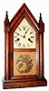 E.N. Welch, Forestville, Conn. "Small Sharp Gothic" mahogany-veneer 30-hour time and strike mini-steeple clock, C.1880