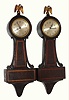 Clocks- (2) Seth Thomas miniature banjos quartz movements time only