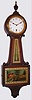 Sessions Clock Co., Forestville, Conn., "Alden" solid mahogany 8-day time-only banjo clock, C.1923.