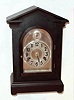 Hamburg-American Clock Co., German 8-day quarter-chiming mahogany bracket clock, C.1910.