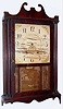 Pillar and Scroll mahogany veneer case and dial only c1825 and a Seth Thomas 9 1/2 strap brass movement