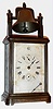 Gilbert Clock Co., Winsted, Conn, " '76 Alarm- Rolling Bell" 30-hour time and alarm nickel-plate clock, C.1898.