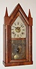Chauncey Boardman, Bristol Conn., mahogany 30-hour time and strike fusee steeple clock, C.1848.