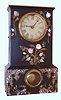 Terry and Andrews, Bristol Conn., iron-case 8-day time and strike mantel clock, C.1845.