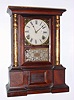 Atkins Clock Co., Bristol Conn., "London" model, 8-day time and gong strike mahogany mantel clock, C.1870.