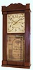 Daniel Pratt Jr., Reading Mass., 30-hour wooden-works time/strike/alarm mahogany shelf clock, C.1840.