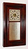 Forestville Manufacturing Co., Bristol Conn., mahogany 8-day time and gong strike weight-driven OG shelf clock, C.1845.