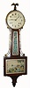 E. Ingraham Company, Bristol, Conn. "Treasure" 8-day time and duo-tone strike banjo mahogany banjo clock, spring, C.1934.