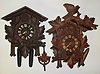 Clocks- (2) German Black Forest 2-weight cuckoo clocks, C.1910