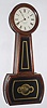 A. Howard, Boston, "No. 4 Banjo" wall clock 8 day time only weight driven movement in rosewood grain painted case, c1855