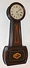 E. Howard and Co., Boston "No. 5 Banjo" wall clock 8 day time only weight driven movement in rosewood grained case cherry case, c1880