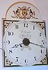 W. Knight, Wells, England, 8-day tall cased alarm timepiece, single weight driven movement only with a pull chain/ rope alarm, dial measures 11 wide by 15" high. C. 1820