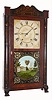 E. Terry and Sons, Plymouth, Conn., C. 1830, 30-hour wood movement half column and splat shelf clock.