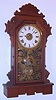 Ansonia Clock Co., Brooklyn, NY, "Alaska", 8-day time/strike/alarm walnut shelf clock, , C. 1880