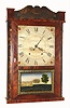 Charles Kirk, Bristol, Conn., C.1835, 30-hour time/strike, short drop wood movement quarter column shelf clock, 2-wt