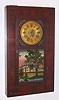 Jeromes, Gilbert, Grant and Co., Bristol, Conn., C. 1839, 30-hour brass movement time/strike mahogany flat front (not beveled or OG) shelf clock.