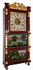 Birge, Mallory and Co., C. 1840, 8-day time/strike brass movement triple decker shelf clock