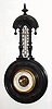 German, wall mounted Aneroid barometer and thermometer. This thermometer is unusual in that it uses the Celsius and Reaumur scale. The Reaumur scale was invented in 1730 by Rene Reaumur and had wide spread use in Europe in the 18th and 19th century, c1880