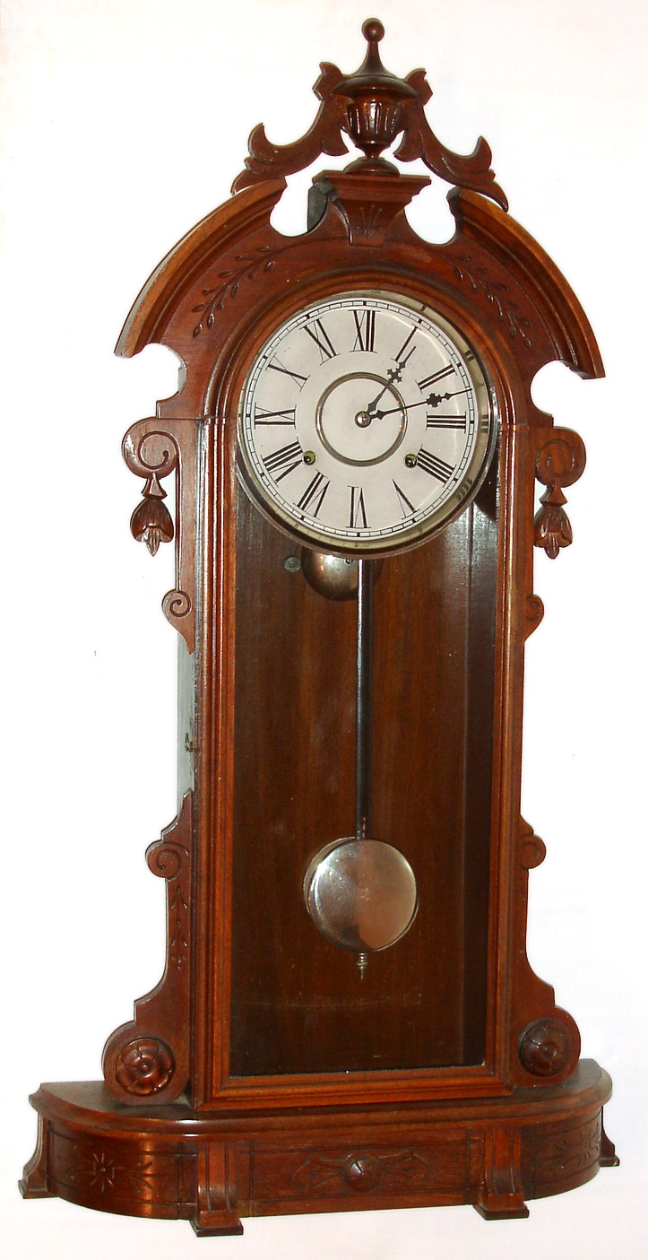 Waterbury Clock Co., Waterbury, Conn., "Galway" 8 day time and strike spring driven mantel clock, c1910 — Antique Clocks Price Guide