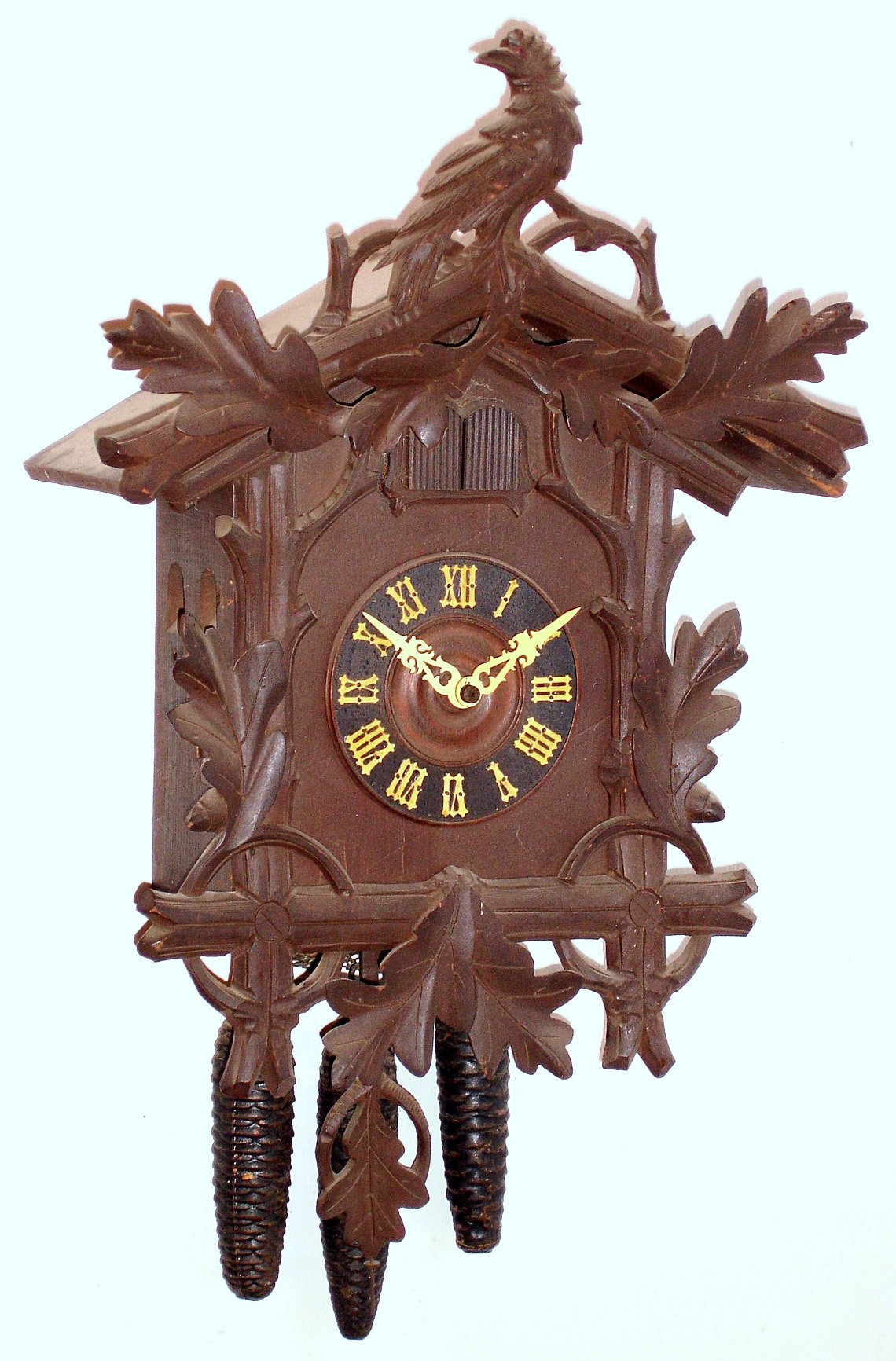 German - for Sears, Roebuck and Co. 30 hour 3 weight cuckoo and quail wall clock, c1900. — Antique Clocks Price Guide