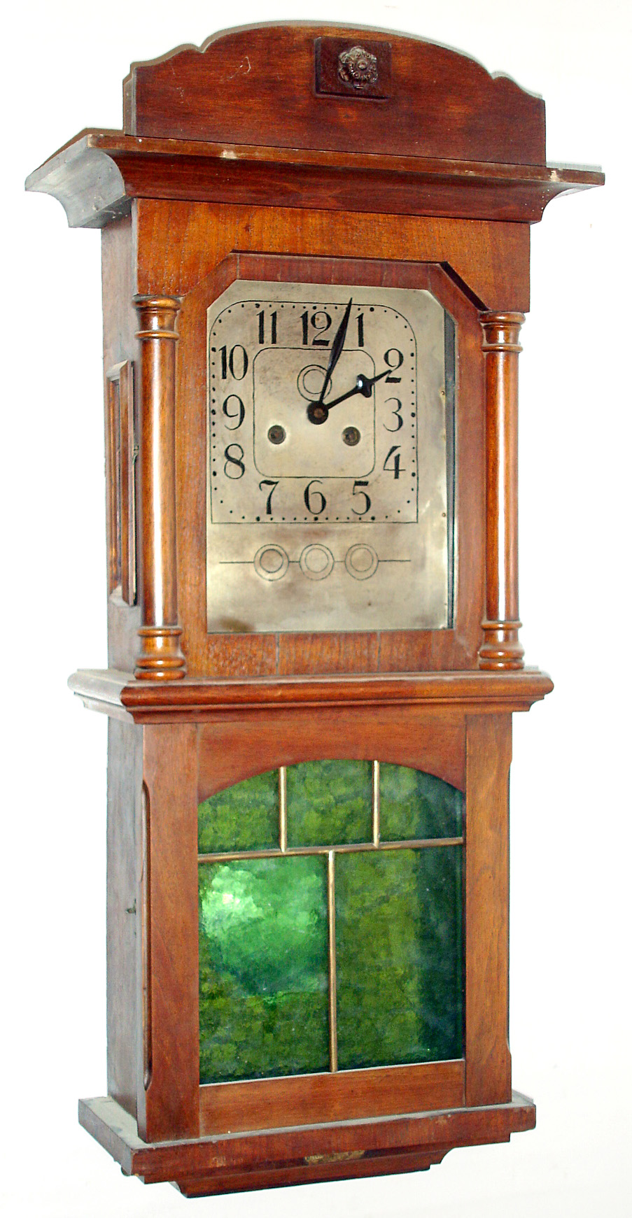 Mauthe German 8 day time and strike mahogany wall clock, c1900. — Antique Clocks Price Guide
