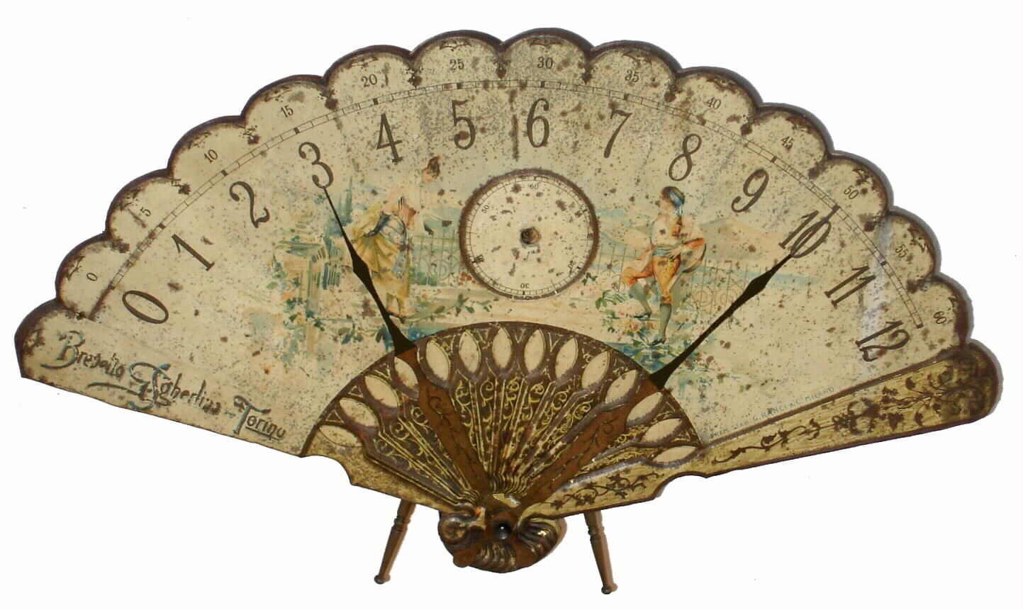 Italian, Giovani Scherlino, Torino, (Patent holder) novelty sector clock, with snap back hand action at 12 o'clock, C.1930. — Antique Clocks Price Guide