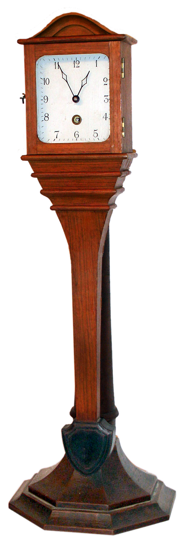 Unsigned modern reproduction of 8 day Ansonia Mahogany Swing No. 1, c1980. — Antique Clocks Price Guide