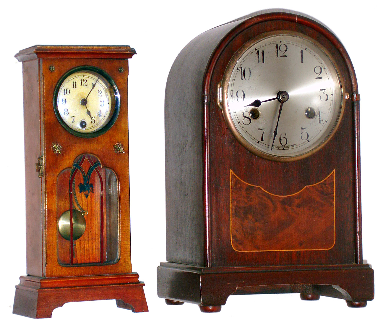 Two small German clocks, c1910. — Antique Clocks Price Guide