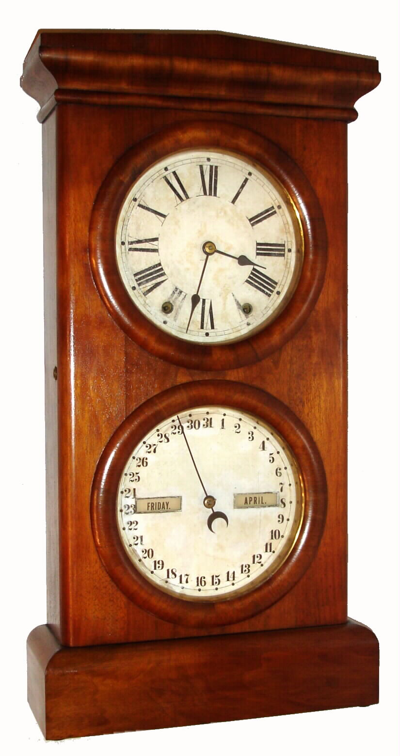 Seth Thomas Clock Co., "Parlor Calendar No. 3", 8-day time/strike calendar shelf clock. c.1875. — Antique Clocks Price Guide
