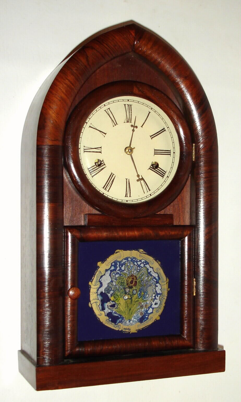 J. C. Brown, Forestville Mfg. Co., 30-hour time/strike miniature beehive clock. c. 1850 — Antique Clocks Price Guide