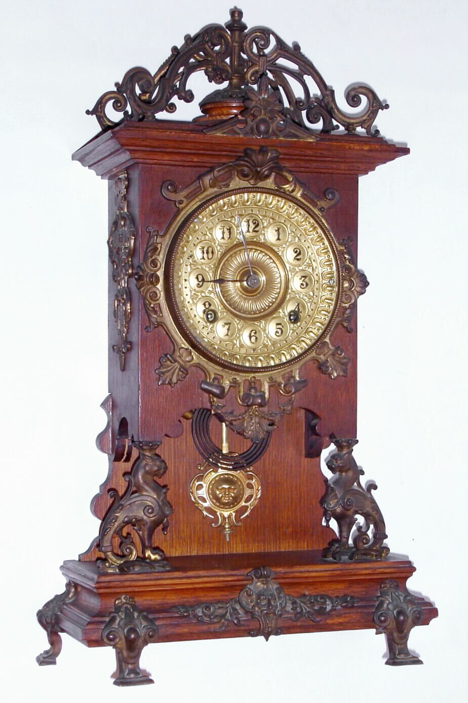 Ansonia Clock Co. "Cabinet D", 8 day time/strike cabinet series model mantel clock, c.1910. — Antique Clocks Price Guide