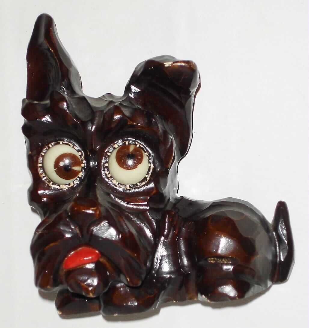 German, Oswald, Scotty Dog 8 day rotating eyes novelty clock, circa mid 20th century — Antique Clocks Price Guide