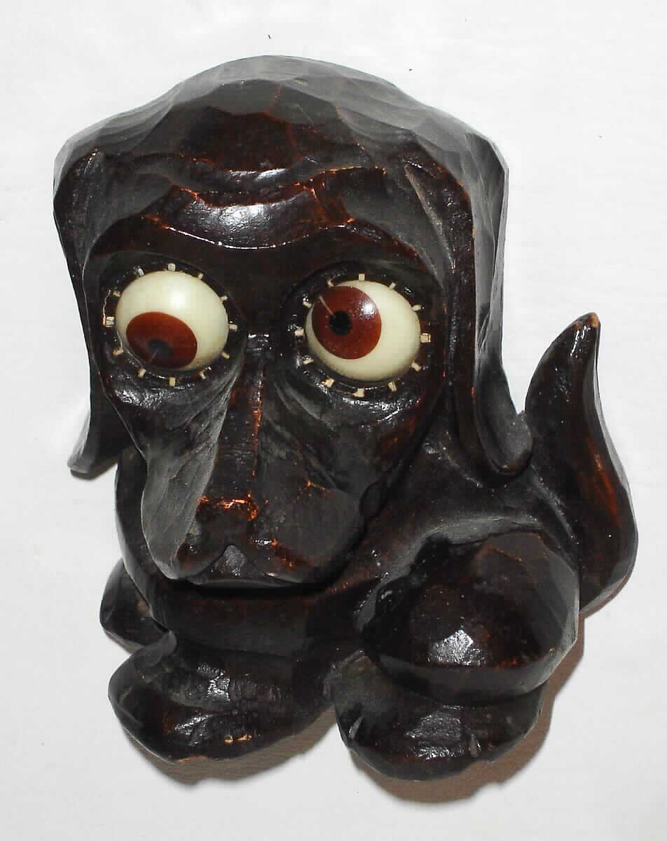 German, Oswald, dachshund rotating eyes 30 hour novelty clock, circa mid 20th century — Antique Clocks Price Guide