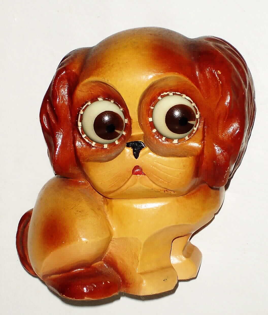 German, Oswald, small dog light color rotating eyes 30 hour novelty clock, circa mid 20th century — Antique Clocks Price Guide