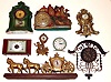 Eight piece variety lot. Novelty, alarm, United "The Farm", weather station, etc.