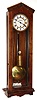 Vienna regulator miniature 8 day time only weight driven movement in soft wood case with glass paneled sides and front. The porcelain dial is 4 1/2" and signed "Franz Koch", c1880