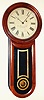 E. Howard and Co., Boston, Mass., "No. 11 Keyhole", 8 day time only weight driven movement in a cherry case with partial rosewood graining, painted iron dial, c1890