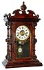 Welch Spring and Co., Forestville, Conn., "Cary VP" 8 day time, strike on bell and alarm spring driven movement in rosewood case, c1880